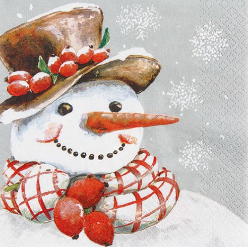 Frosty Schneemann Servietten 33x33 cm